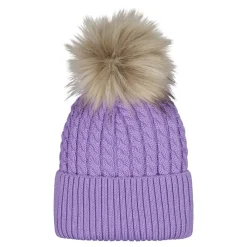 Metsola Päähineet Ja Huivit|Kaikki Aikuisten Asusteet>CABLE BEANIE -PALMIKKOPIPO, MERINOVILLA | ICY LILAC