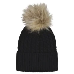 Metsola Päähineet Ja Huivit|Kaikki Aikuisten Asusteet>CABLE BEANIE -PALMIKKOPIPO, MERINOVILLA | BLACK