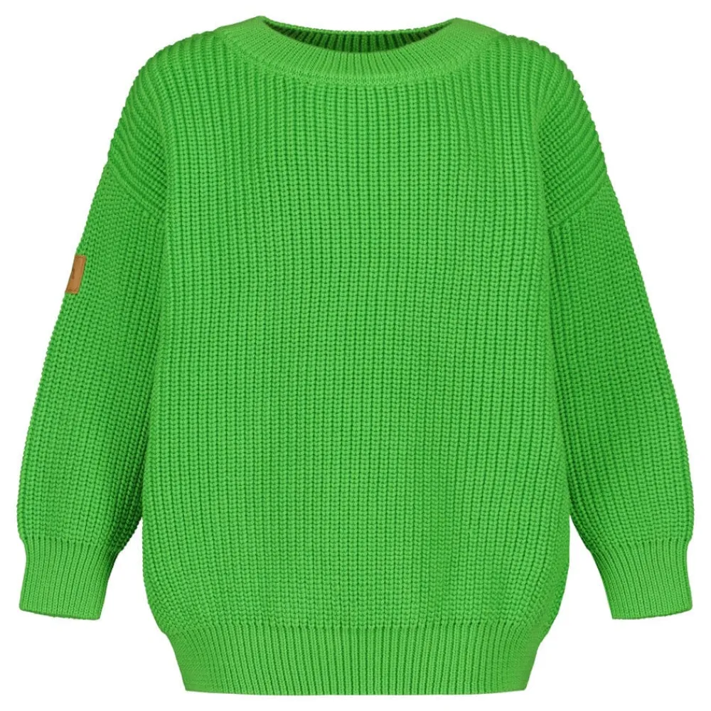 Metsola Paidat|Paidat>COTTON KNIT JUMPER -LASTEN NEULEPAITA | SPACE GREEN