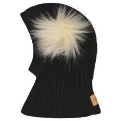 Metsola Päähineet Ja Huivit|Merinovillapipot>DOUBLE POM POM -KYPÄRÄMYSSY, MERINOVILLA | BLACK