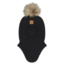Metsola Päähineet Ja Huivit|Merinovillapipot>FUR POM POM -KYPÄRÄMYSSY, MERINOVILLA | BLACK