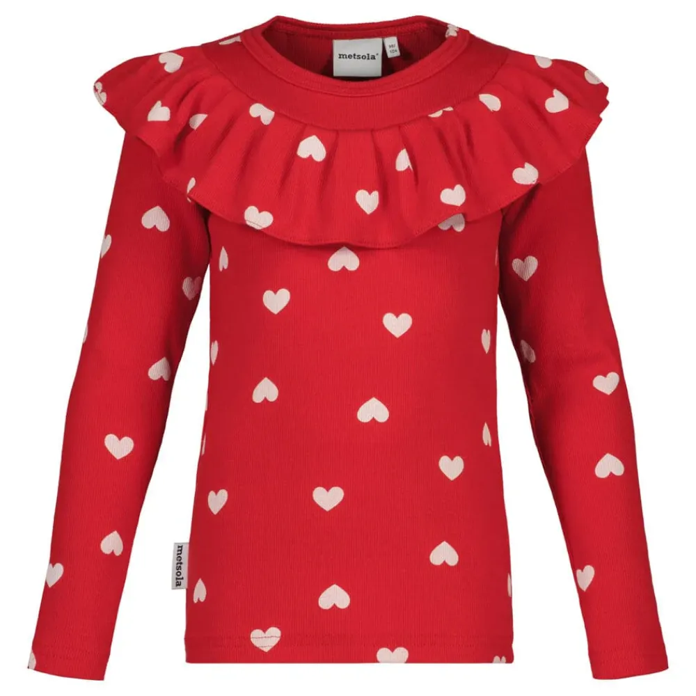 Metsola Paidat|Paidat>HEART SONG RIB RUFFLE COLLAR -PAITA | POPPY