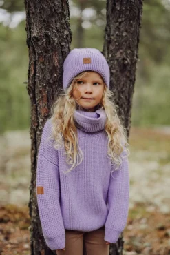 Metsola Paidat|Merinovillavaatteet>KNIT JUMPER -LASTEN MERINOVILLANEULE | ICY LILAC