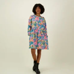 Metsola Kaikki Aikuisten Vaatteet|Mekot>MIRACLES RUFFLE SWEATER DRESS -COLLEGEMEKKO