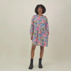 Metsola Kaikki Aikuisten Vaatteet|Mekot>MIRACLES RUFFLE SWEATER DRESS -COLLEGEMEKKO