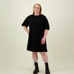 Metsola Kaikki Aikuisten Vaatteet|Mekot>PUFF SLEEVE TUNIC DRESS -TUNIKAMEKKO | BLACK