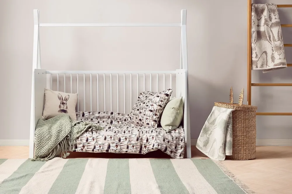 Metsola Koti>PUPUNEN-TORKKUPEITTO | SAGE / NATURAL WHITE