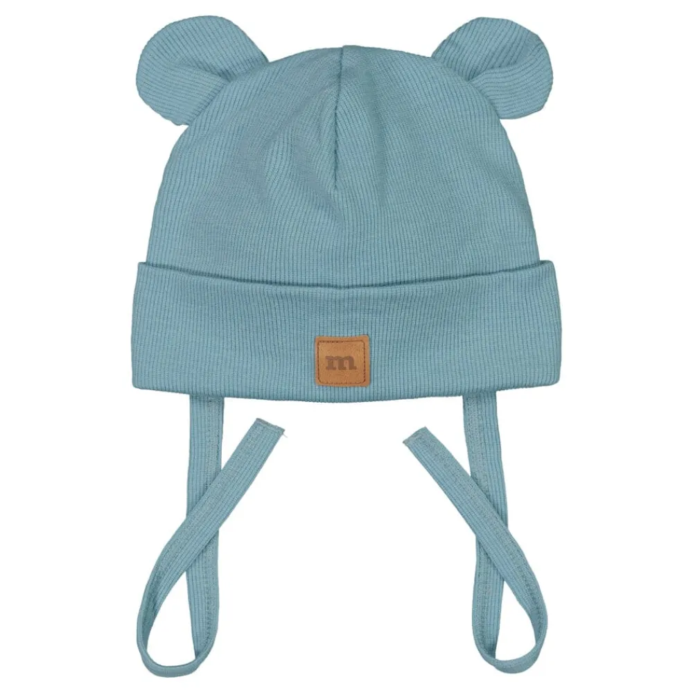 Metsola Päähineet Ja Huivit|Merinovillapipot>RIB BEAR BABY BEANIE -MERINOVILLAPIPO | CLOUDY SKY