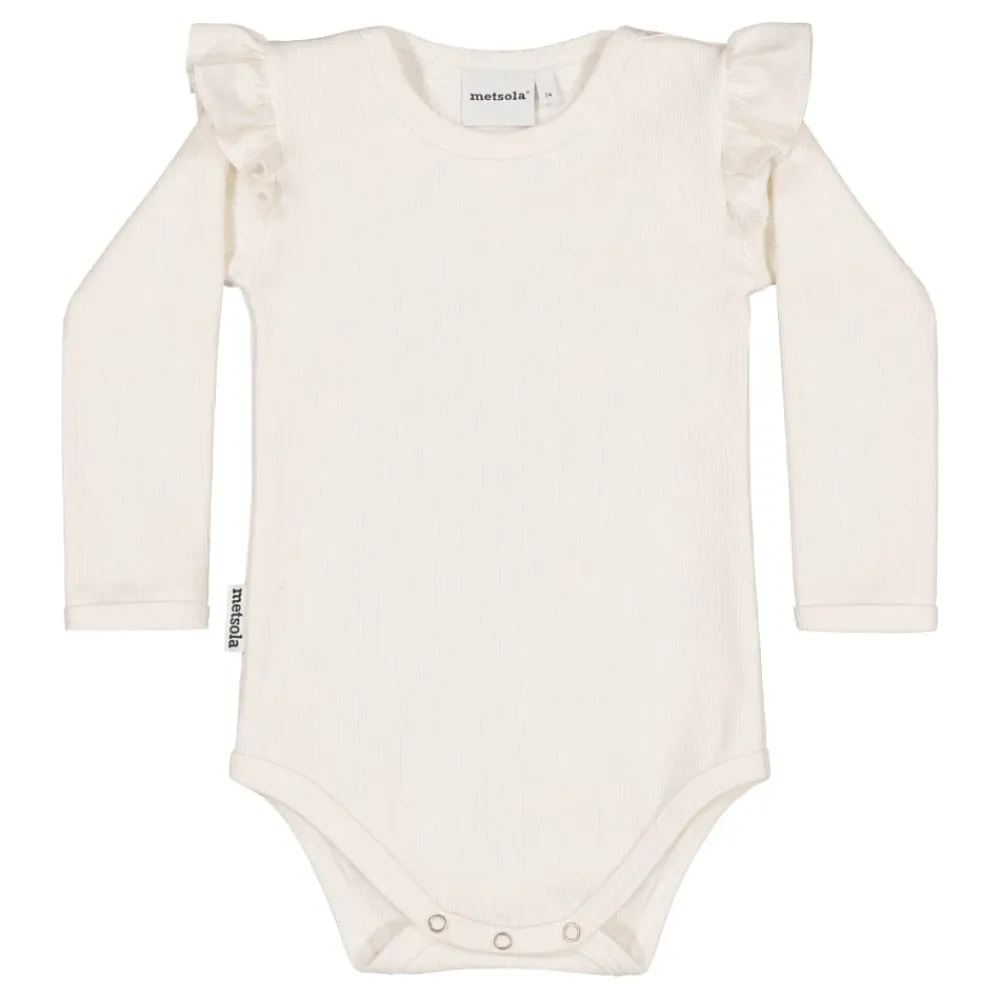 Metsola Bodyt|Bodyt>RIB FRILLA -BODY | CREAMY