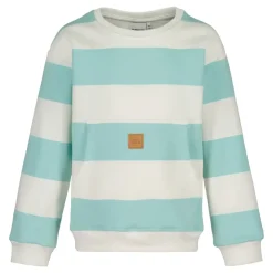 Metsola Paidat|Paidat>STRIPED POCKET SWEATER -COLLEGEPAITA | OCEAN/VANILLA