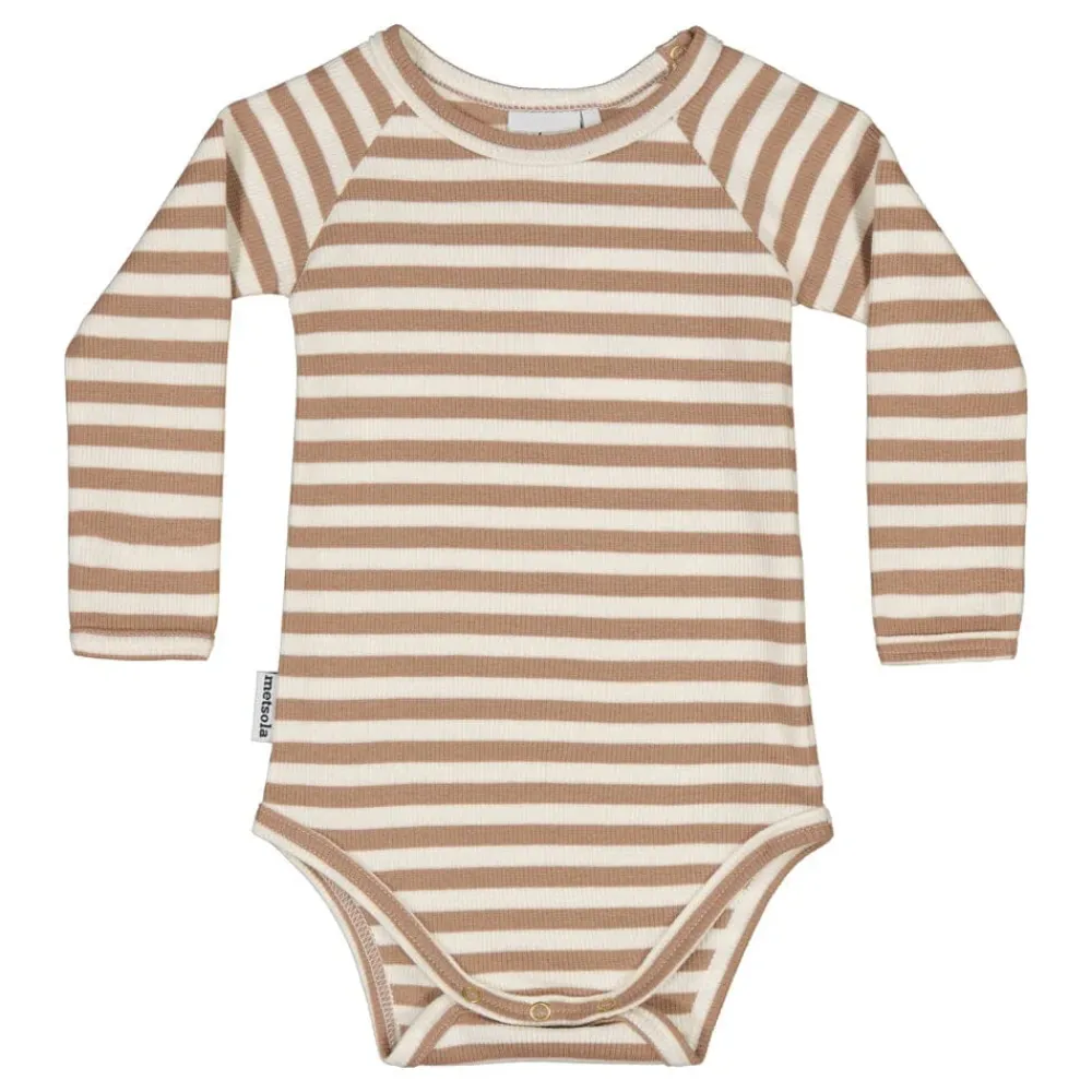Metsola Bodyt|Bodyt>STRIPED RIB -BODY | MUDDY BOOTS/CREAMY