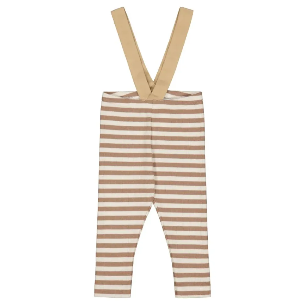 Metsola Housut & Legginsit|Housut & Legginsit>STRIPED RIB BRACE PANTS | MUDDY BOOTS/CREAMY