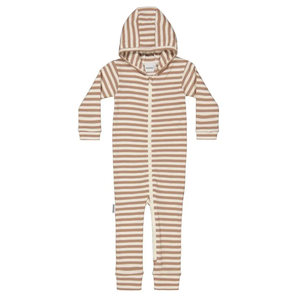 Metsola Jumpsuitit|Jumpsuitit>STRIPED RIB PLAYSUIT -HAALARI | MUDDY BOOTS/CREAMY