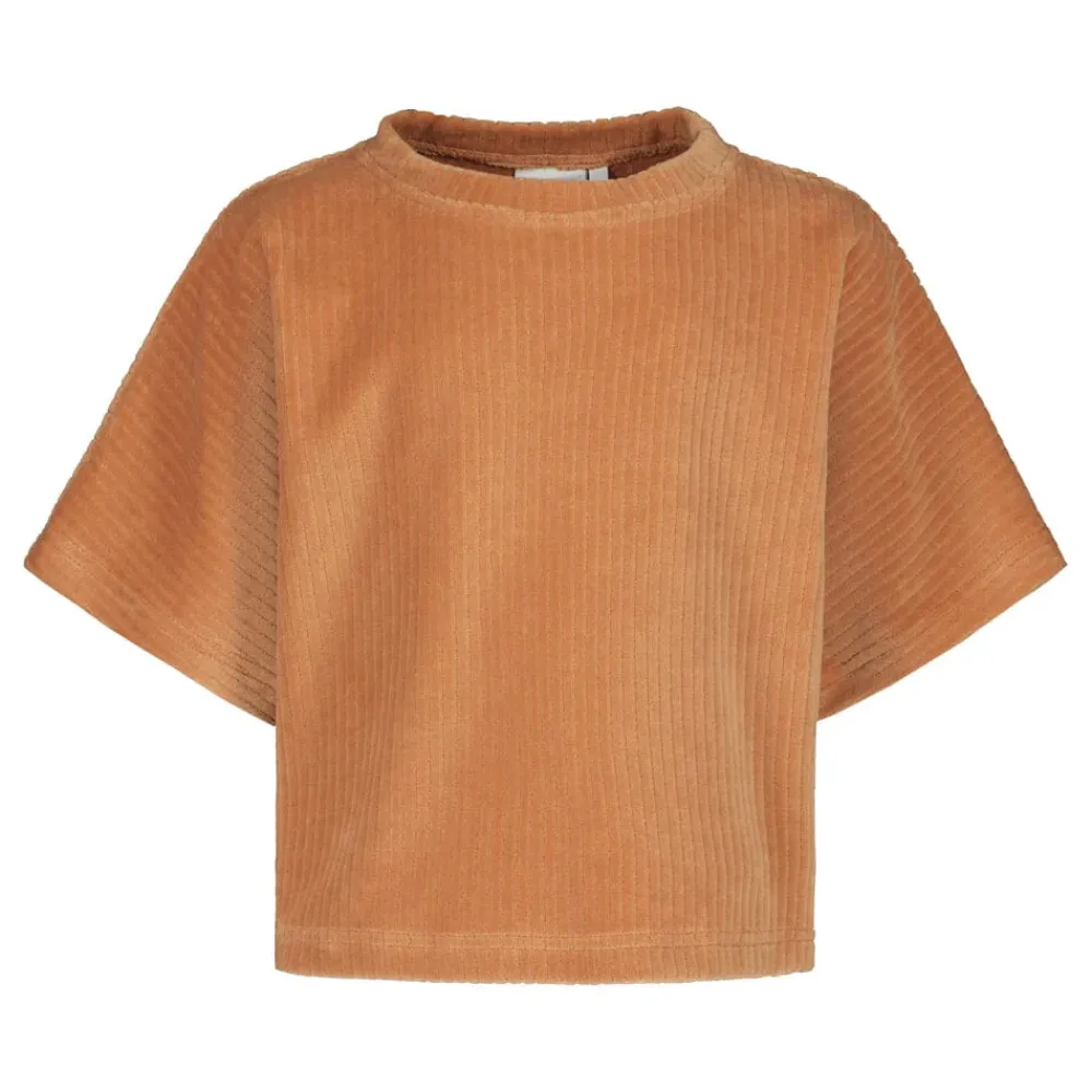Metsola Paidat|Paidat>VELOUR -CROPATTU T-PAITA | PEANUT
